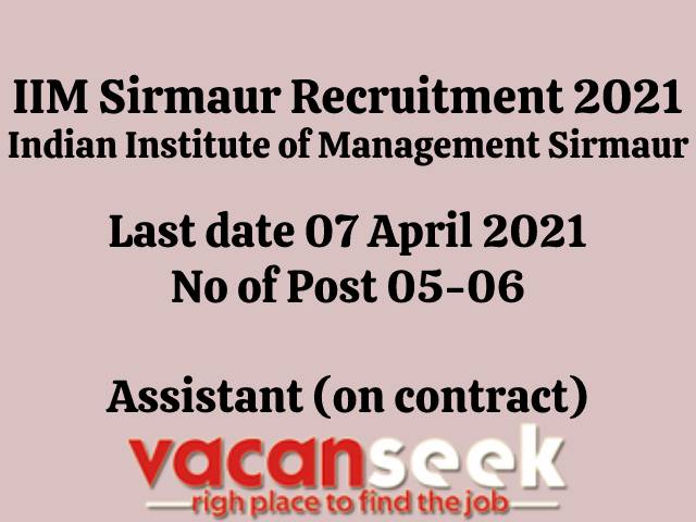 IIM Sirmaur Recruitment 2021: Indian Institute of Management Sirmaur Job Listing thumbnail.