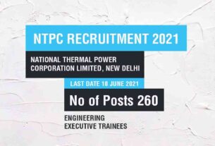 NTPC recruitment 2021: National Thermal Power Corporation Limited, New Delhi Job Listing thumbnail.