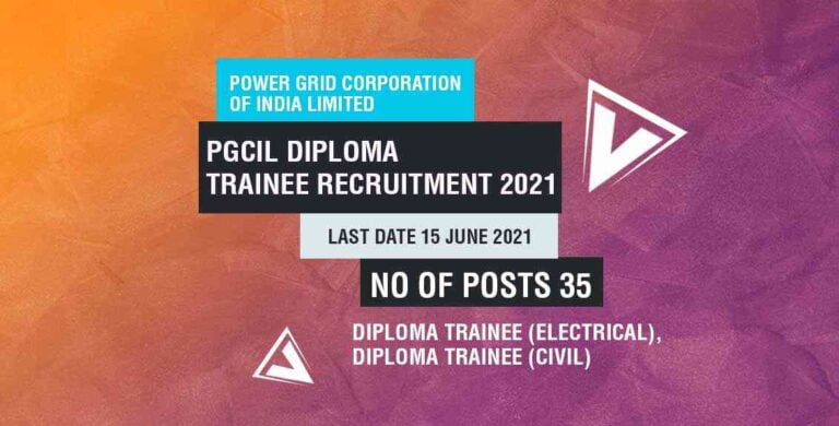 PGCIL Diploma Trainee Recruitment 2021