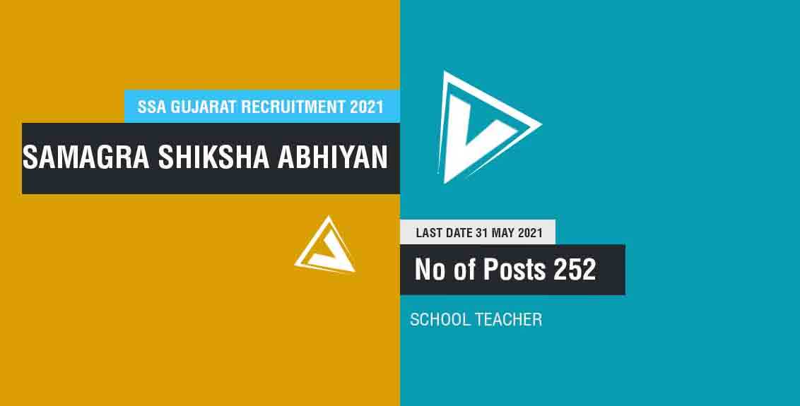 SSA Gujarat Recruitment 2021: Samagra Shiksha Abhiyan, Gujarat Job Listing thumbnail.