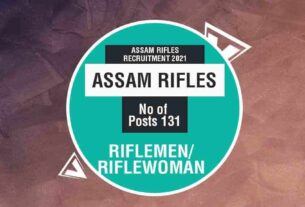 Assam Rifles Recruitment 2021 Job Listing thumbnail.