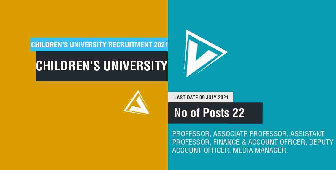 Children's University Recruitment 2021 job listing thumbnail.