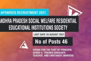 APSWREIS Recruitment 2021 Job Listing Thumbnail.