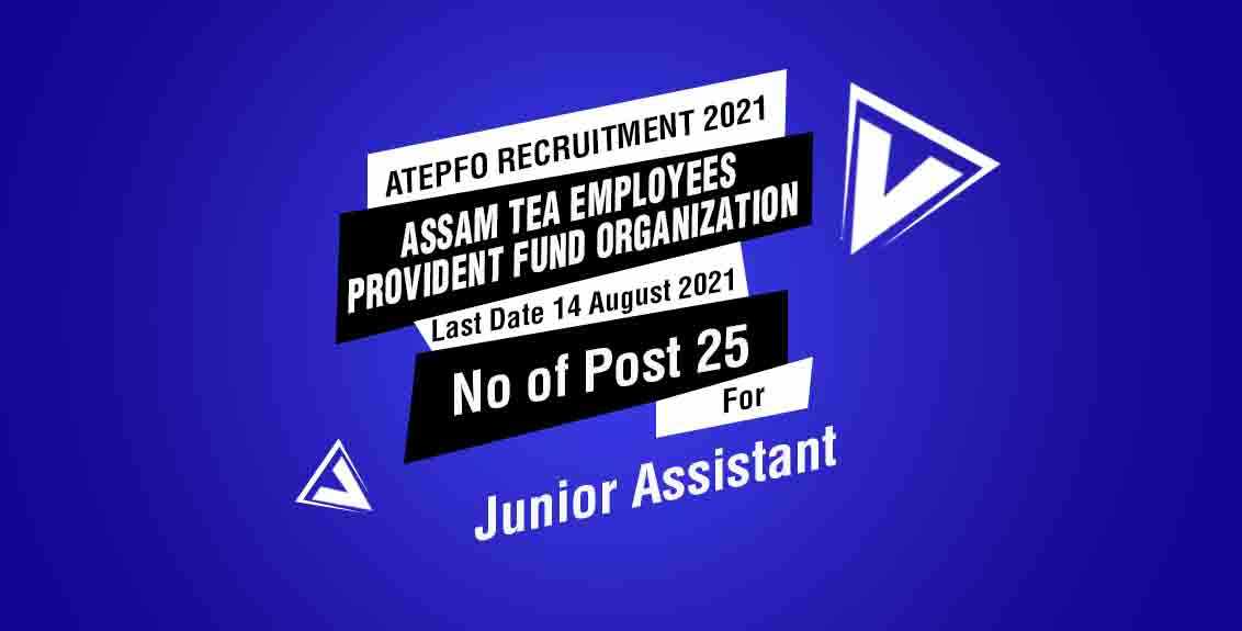 ATEPFO Recruitment 2021 Job Listing Thumbnail.