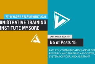 ATI Mysore Recruitment 2021 Job Listing thumbnail.