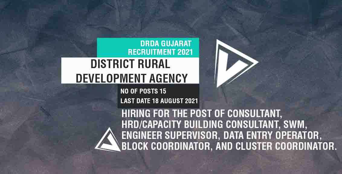 DRDA Gujarat Recruitment 2021 Job Listing thumbnail.