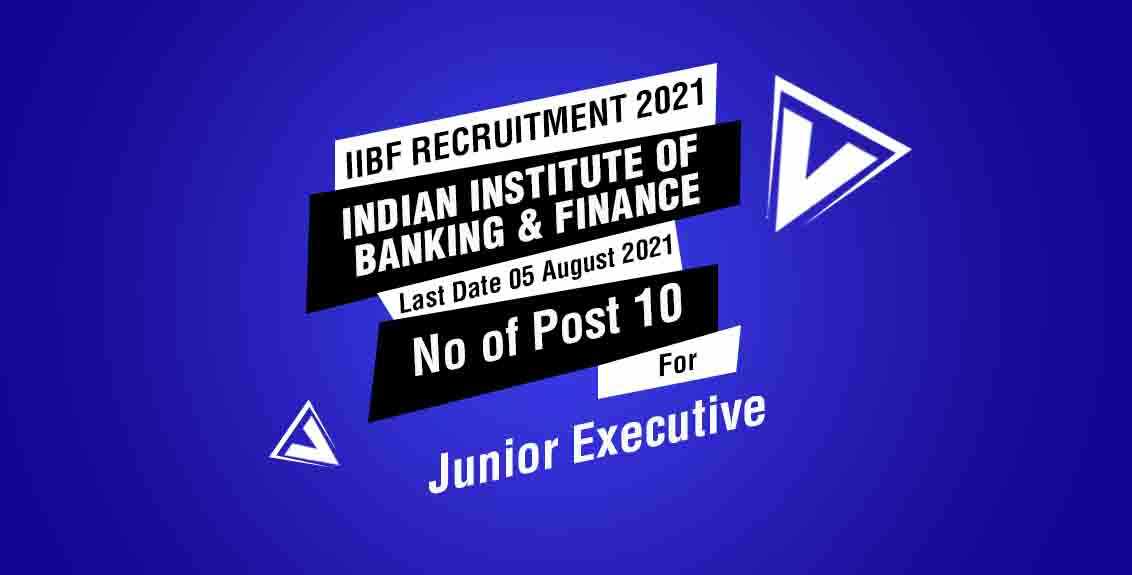 IIBF Recruitment 2021 Job Listing thumbnail.