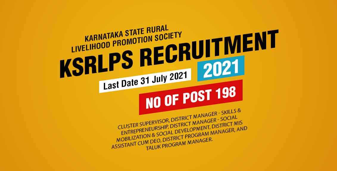 KSRLPS Recruitment 2021 Job Listing thumbnail.