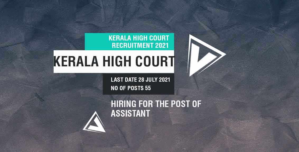 Kerala High Court Recruitment 2021 job listing thumbnail.