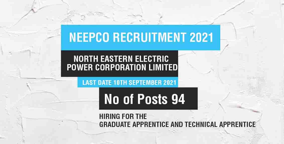 NEEPCO Recruitment 2021 job listing thumbnail.