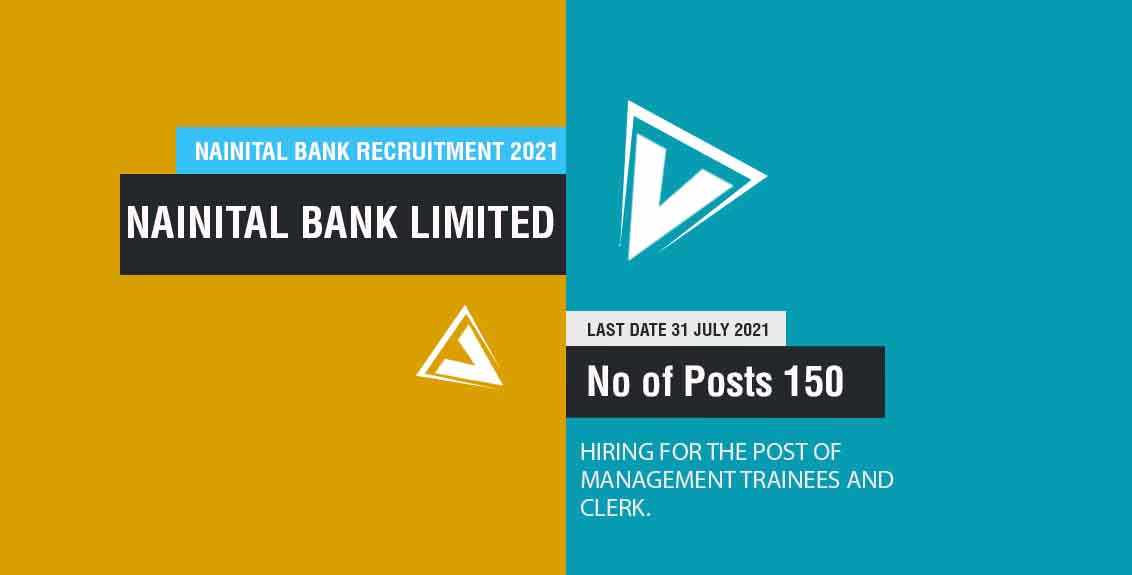 Nainital Bank Recruitment 2021 Job Listing thumbnail.