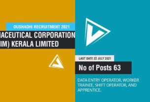 Oushadhi Recruitment 2021 Job Listing thumbnail.