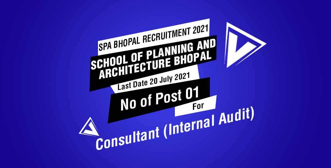 SPA Bhopal Recruitment 2021 Job Listing thumbnail.