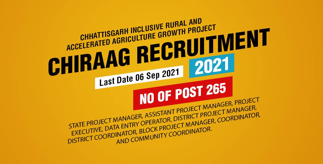 CHIRAAG Project Chhattisgarh Recruitment 2021 Job Listing thumbnail.