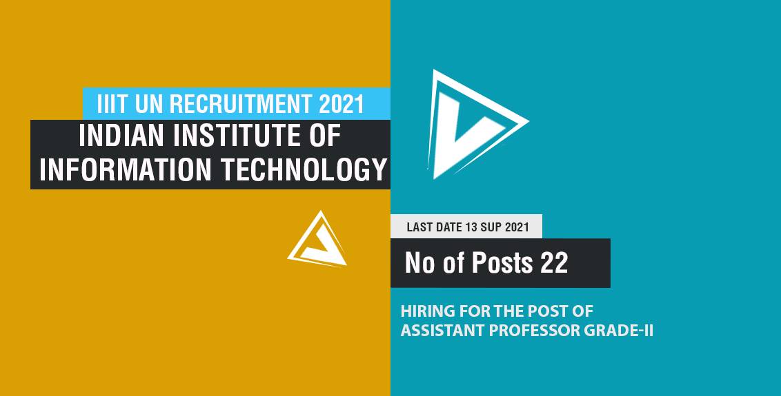 IIIT UN Recruitment 2021 Job Listing thumbnail.