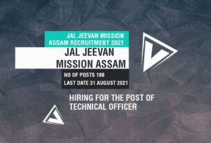 Jal Jeevan Mission Assam Recruitment 2021 Job Listing Thumbnail.