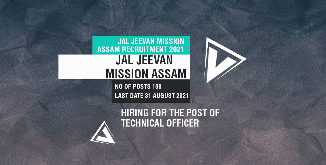 Jal Jeevan Mission Assam Recruitment 2021 Job Listing Thumbnail.