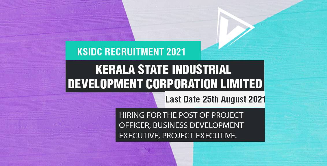 KSIDC Recruitment 2021 Job Listing thumbnail.