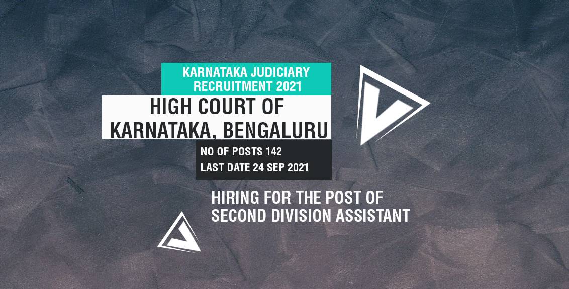 Karnataka Judiciary Recruitment 2021 Job Listing thumbnail.