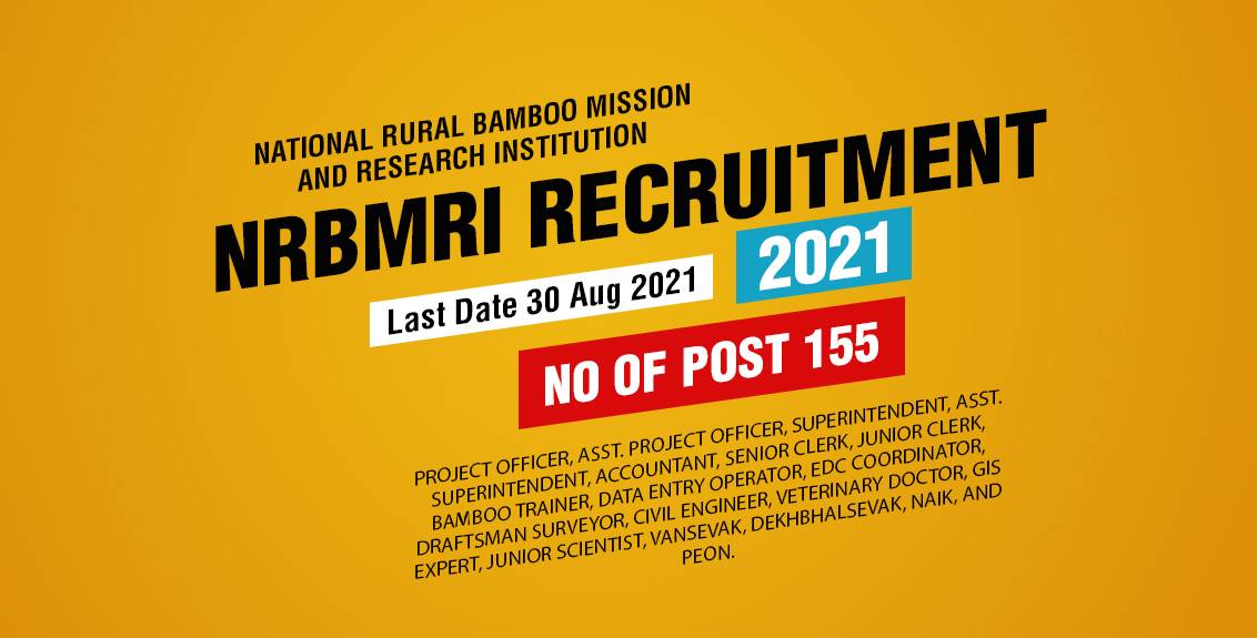 NRBMRI Recruitment 2021 Job Listing thumbnail.