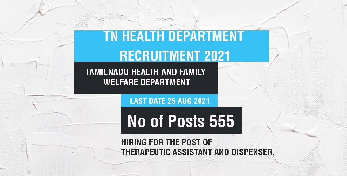 TN Health Department Recruitment 2021 Job Listing thumbnail.