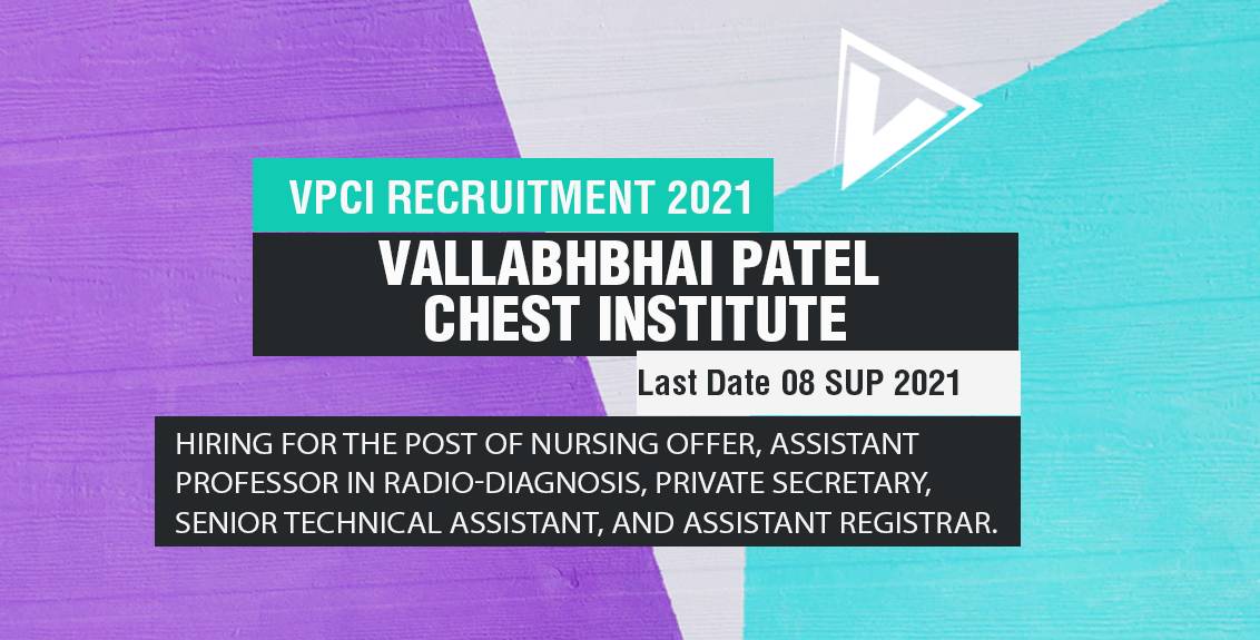 VPCI Recruitment 2021 Job Listing Thumbnail.