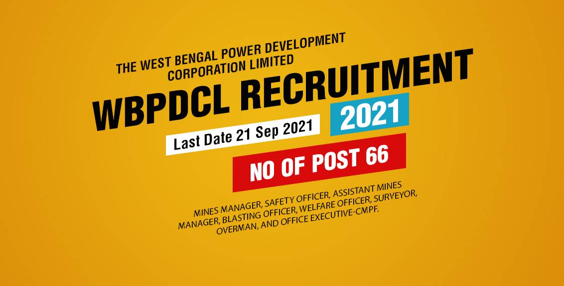 WBPDCL Recruitment 2021 Job Listing thumbnail.