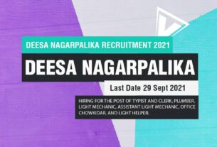 Deesa Nagarpalika Recruitment 2021 Job Listing Thumbnail.