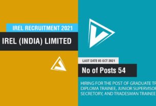 IREL Recruitment 2021 Job Listing thumbnail.