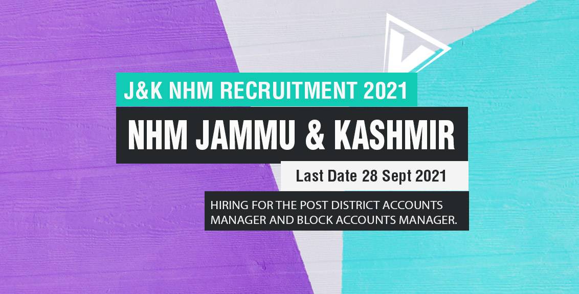 J&K NHM Recruitment 2021 Job Listing Thumbnail.