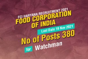 FCI Haryana Recruitment 2021 Job Listing thumbnail.