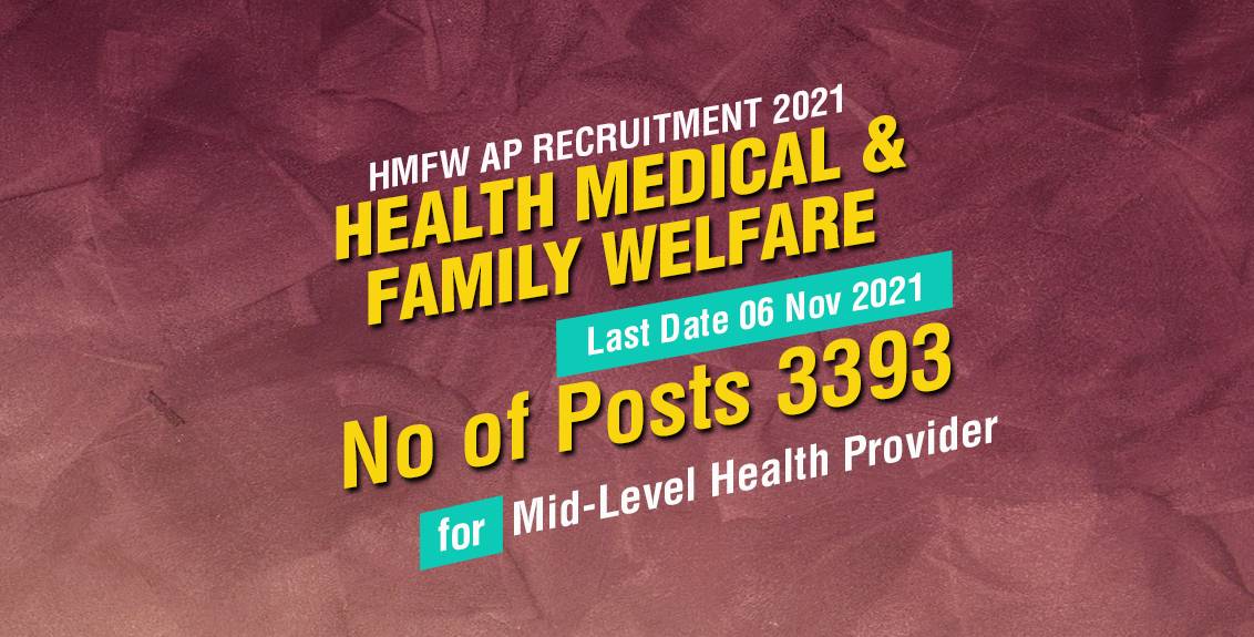 HMFW AP Recruitment 2021 Job Listing thumbnail.