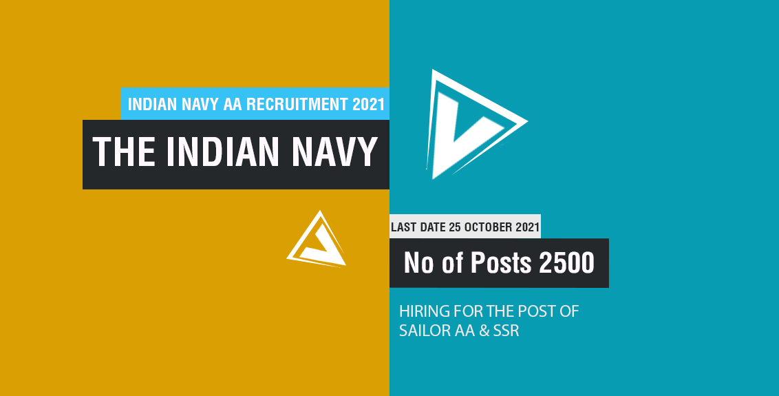 Indian Navy AA Recruitment 2021 Job Listing thumbnail.