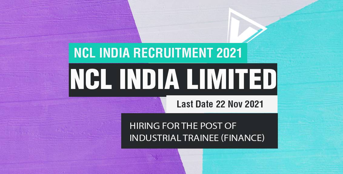 NCL India Recruitment 2021 Job Listing thumbnail.