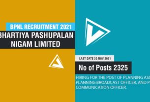 BPNL Recruitment 2021 hiring for 2325 Vacancy