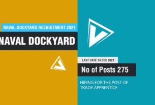 Naval Dockyard Recruitment 2021 Job Listing thumbnail.