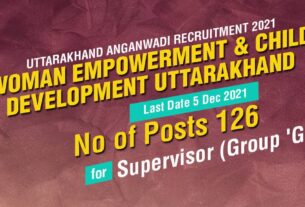 Uttarakhand Anganwadi Recruitment 2021 job listing thumbnail.