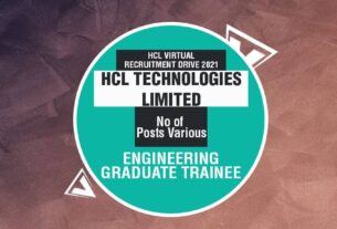 HCL Virtual Recruitment Drive 2021 Job Listing thumbnail.