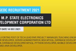 MPSEDC Recruitment 2021 Job Listing thumbnail.