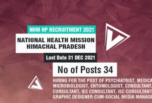 NHM HP Recruitment 2021 for Psychiatrist, Medical Officer