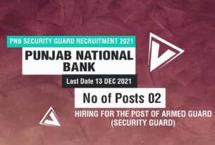 PNB Security Guard Recruitment 2021 job listing thumbnail.